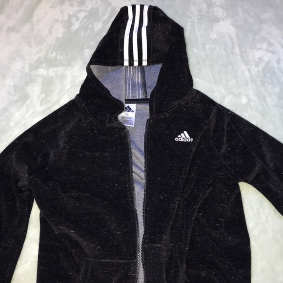 fuzzy adidas sweatshirt